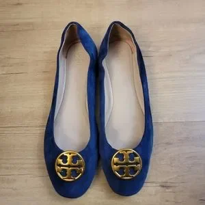 Tory Burch | Shoes | Tory Burch Blue Chelsea Suede Flats